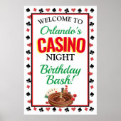 Casino Night Personalisiert Poster (Vorne)