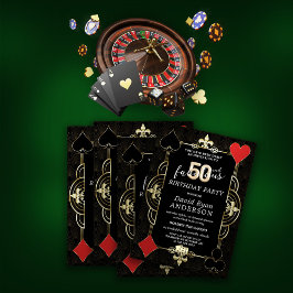 Casino Night Poker 50 und fabelhafte Geburtstagspa Einladung