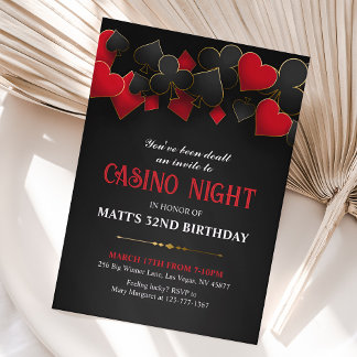 Casino Night Poker Einladung, Casino Geburtstag Einladung