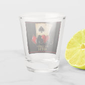 CASINO NIGHT, POKER NIGHT, GAMBLE, KARTENDICE SCHNAPSGLAS (Rückseite)