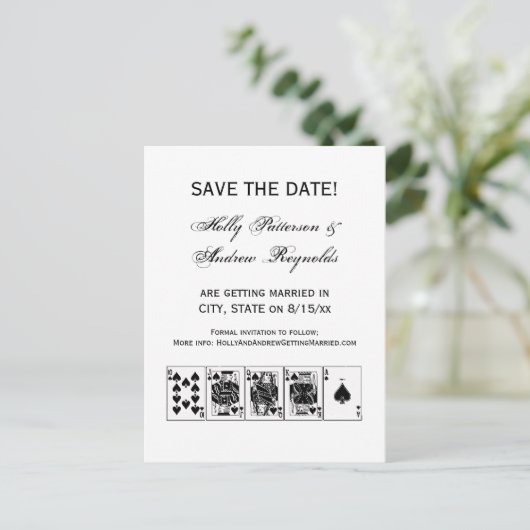 Casino Night Poker Royal Piazza della Riforma Ankündigungspostkarte (Stehend Vorderseite)