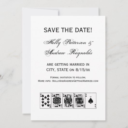 Casino Night Poker Royal Piazza della Riforma Einladung (Vorderseite)