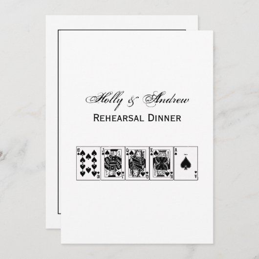 Casino Night Poker Royal Piazza della Riforma Einladung (Vorne/Hinten)