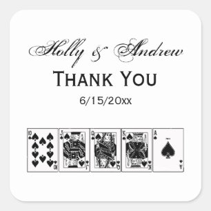 Casino Night Poker Royal Piazza della Riforma Quadratischer Aufkleber