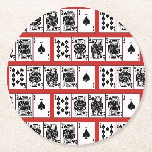 Casino Night Poker Royal Piazza della Riforma Runder Pappuntersetzer (Vorderseite)