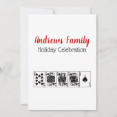 Casino Night Poker Royal Straight Flush Einladung (Vorderseite)