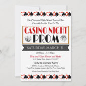 Casino Night Prom Tanz Einladung (Vorderseite)