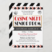 Casino Night Prom Tanz Einladung (Vorne/Hinten)