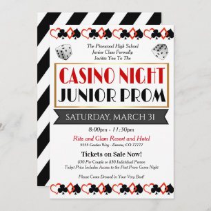 Casino Night Prom Tanz Einladung