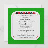 Casino Night Retirement Party Einladungen (Rückseite)