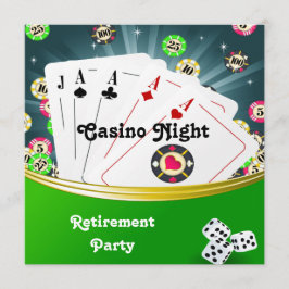 Casino Night Retirement Party Einladungen