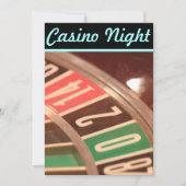 Casino Night Roulette Rad mit Retro Flair Einladung (Vorderseite)
