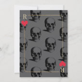 Casino Night Skull Death Party Einladung (Rückseite)