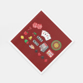 Casino Night Slot Machine Poker Lucky 7s Serviette (Ecke)