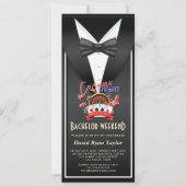 Casino Night Tuxedo Bachelor Einladung (Vorderseite)