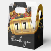 Casino Night Vielen Dank Party Black Gold Geschenkschachtel (Geöffnet)