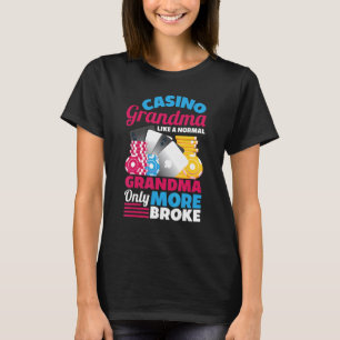 Casino Oma Gambling Grafik T-Shirt