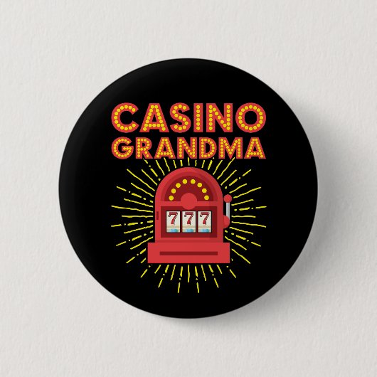 Casino Oma Gambling Granny Button (Vorderseite)