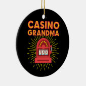 Casino Oma Gambling Granny Keramik Ornament (Rechts)