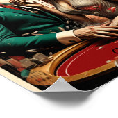 Casino Paar Art Deco Poster (Ecke)