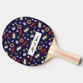 Casino Party | Blau Tischtennis Schläger (Seitenansicht)