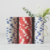 Casino Party Einladung (Stehend Vorderseite)