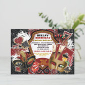 Casino Party Einladung (Stehend Vorderseite)