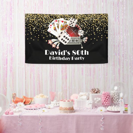 Casino Party, elegantes Geburtstagsbanner Banner (Party)