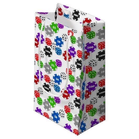 Casino Party Kleine Geschenktasche Geschenktüte (Vorderseite Schrägansicht)