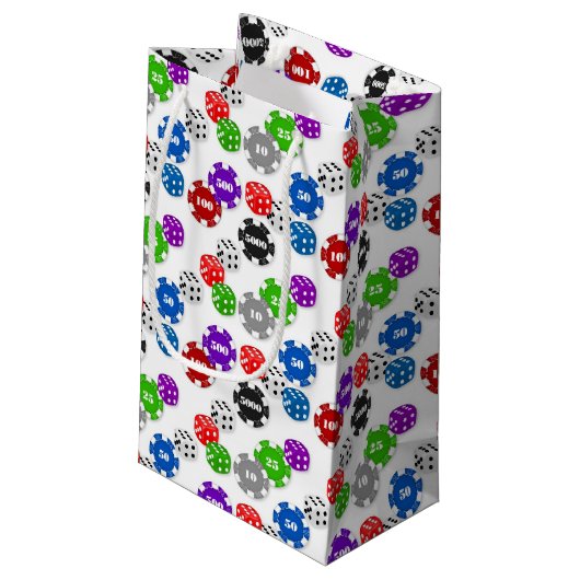 Casino Party Kleine Geschenktasche Kleine Geschenktüte (Rückseite Schrägansicht)
