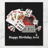 Casino Party laden, Weinetikett (Einzelnes Label)