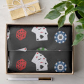 Casino-Party-Muster Gambling-Papier Seidenpapier (Geschenk)
