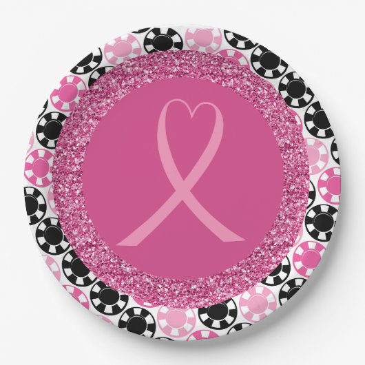 Casino Party oder Fundraiser Party Waren Pappteller (Vorderseite)