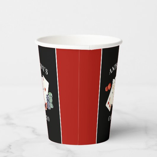 Casino Party Personalisiert Pappbecher (Rechts)