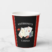 Casino Party Personalisiert Pappbecher (Vorderseite)