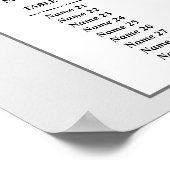 CASINO Party Sitzschild, Hochzeitssitzkarte Poster (Ecke)