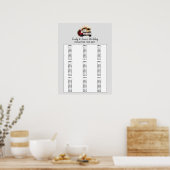 CASINO Party Sitzschild, Hochzeitssitzkarte Poster (Küche)