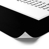 CASINO Party Sitzschild, Hochzeitssitzkarte Poster (Ecke)