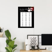 CASINO Party Sitzschild, Hochzeitssitzkarte Poster (Heimbüro)