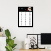 CASINO Party-Sitzzeichen, Geburtstagsfeiersitz Poster (Heimbüro)