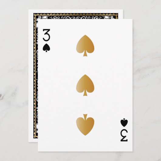 Casino Party Spielkarte 3 (Vorne/Hinten)