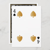 Casino Party Spielkarte 4 (Vorne/Hinten)