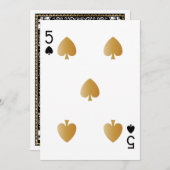 Casino Party Spielkarte 5 (Vorne/Hinten)