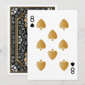 Casino Party Spielkarte 8 (Vorne/Hinten)