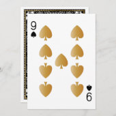 Casino Party Spielkarte 9 (Vorne/Hinten)