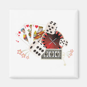 Casino-Party, Vintager Poker Magnet