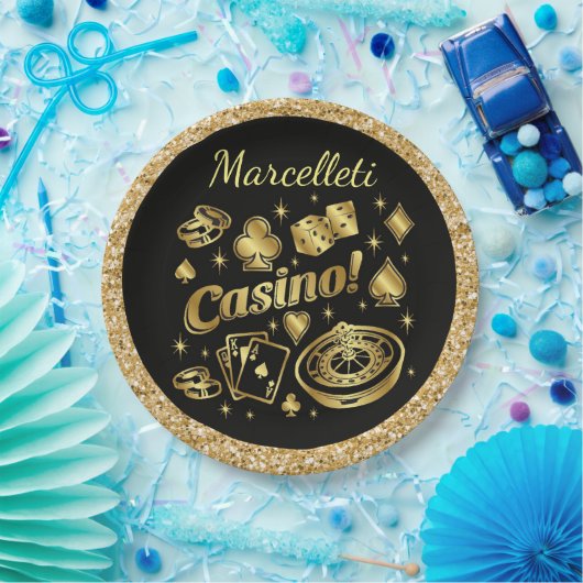 Casino Party Waren Pappteller (Party)