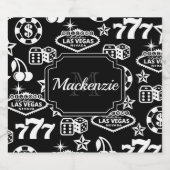 Casino Pattern Alkoholflaschenetikett (Einzelnes Label)