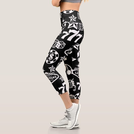 Casino Pattern Capri Leggings (Links)