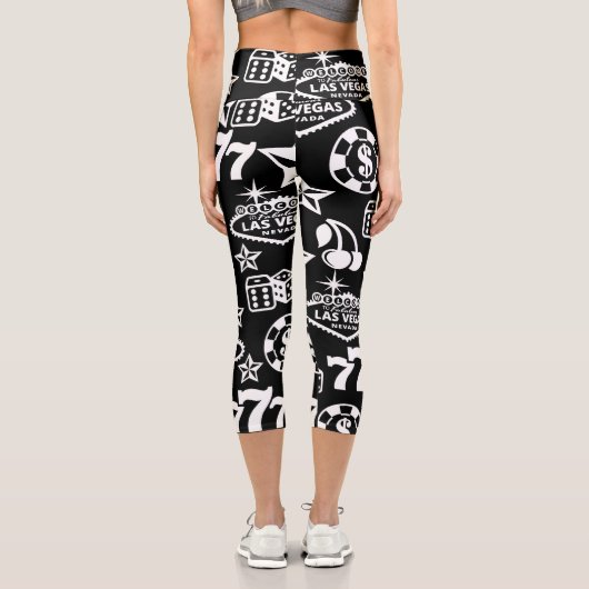 Casino Pattern Capri Leggings (Rückseite)